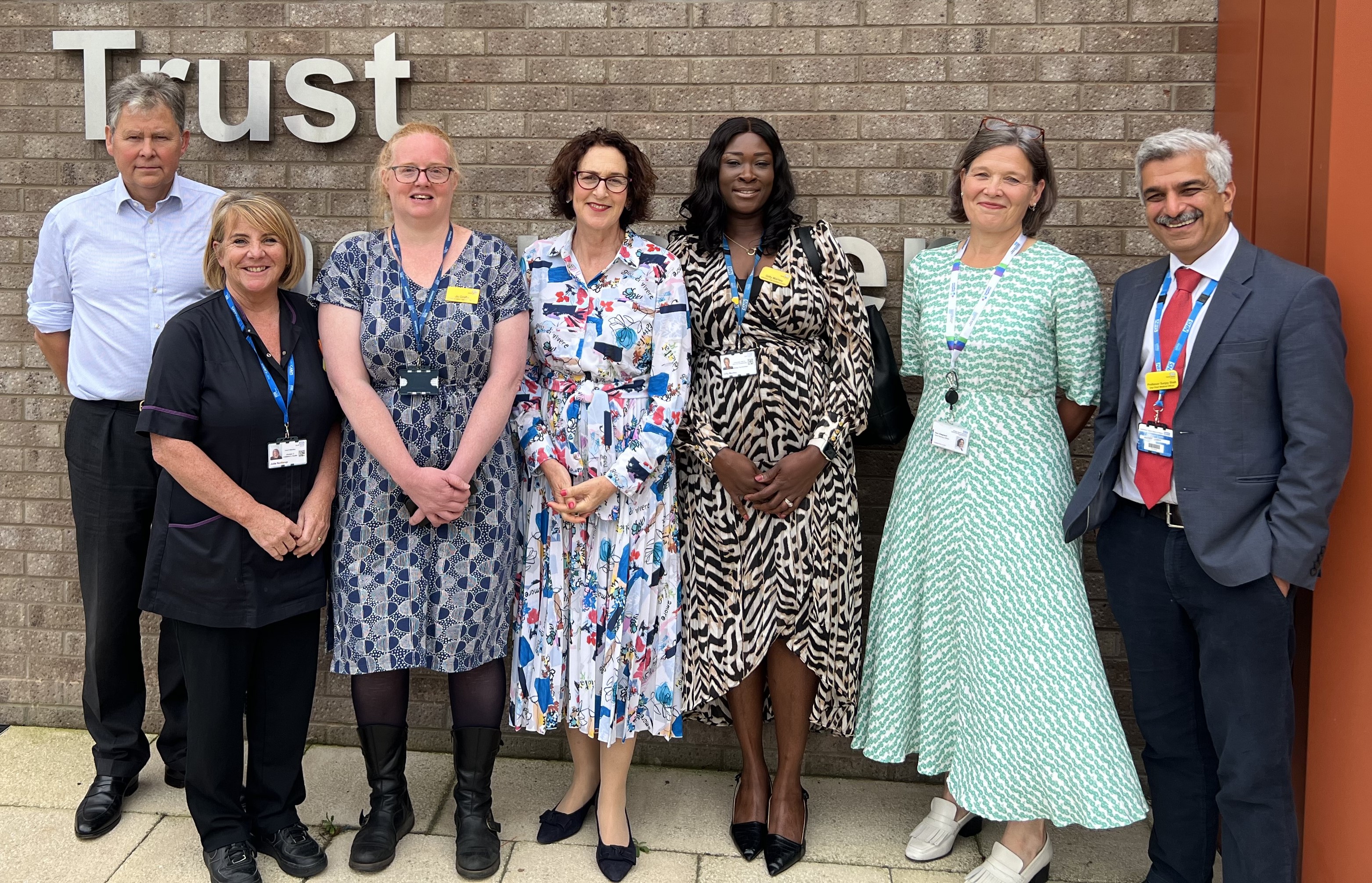 Professor Donald Peebles, Julie Northrop, Jo Crofts, Baroness Merron, Gifty Markey, Rosi Shepherd and Proffesor Sanjoy Shah.