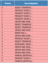 Screenshot from ICE showing investigation status