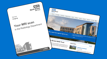 Patient information examples Patient information leaflet and website screenshot