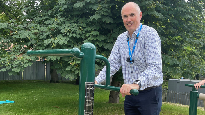 Staff member using the Green Gym