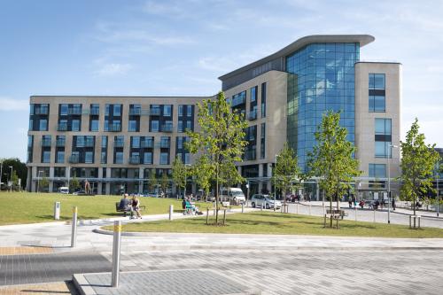 Photos of the Brunel building at Southmead Hospital.