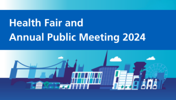 Health Fair and Annual Public Meeting 2024 with a graphic of the city of Bristol