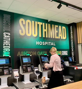 Photograph of Southmead Hospital M&S Food tills